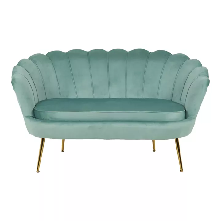 2-seater sofa Daimon pakoworld velvet in pistachio shade 134x70x77cm