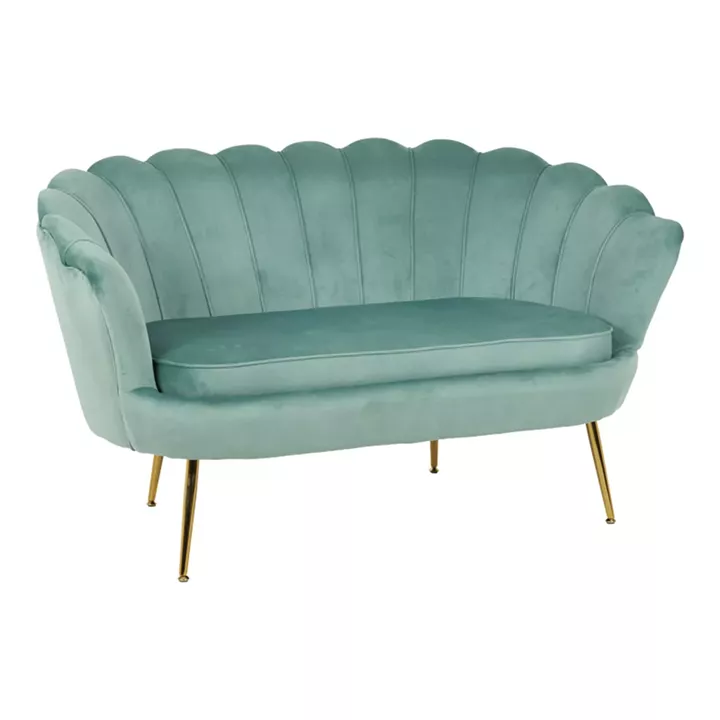 2-seater sofa Daimon pakoworld velvet in pistachio shade 134x70x77cm