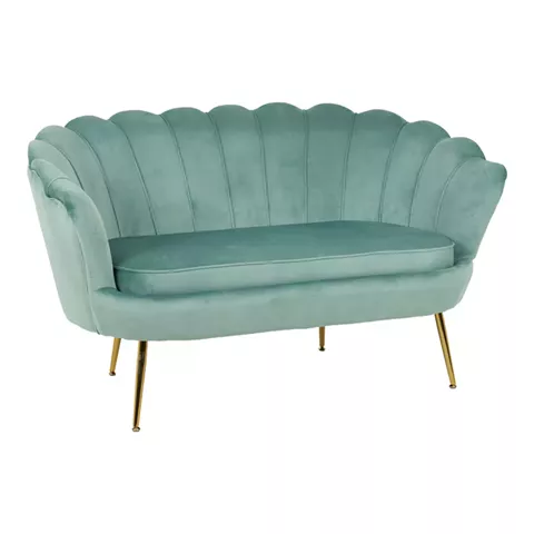 2-seater sofa Daimon pakoworld velvet in pistachio shade 134x70x77cm