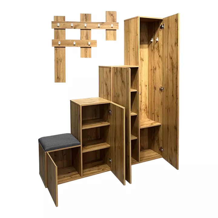 Nenich pakoworld entrance furniture in sonoma shade 150x37x180cm