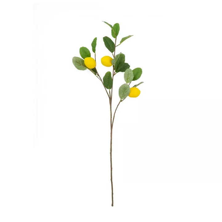 Artekko Faux Lemon Πράσινο Πλαστικό Τεχνητό Κλαδί Λεμονιάς (26x13x85)cm