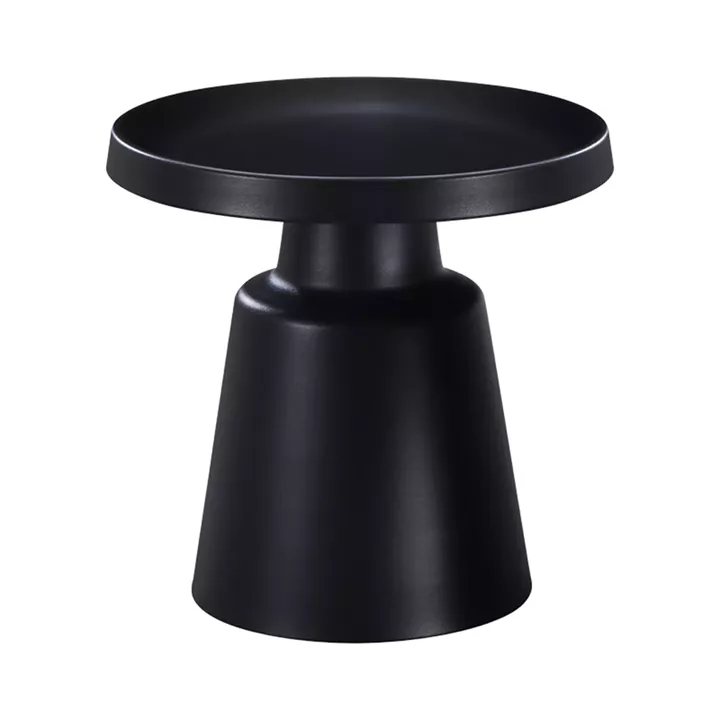 Coffee table Ginoze Inart 2 pieces set in black color metal