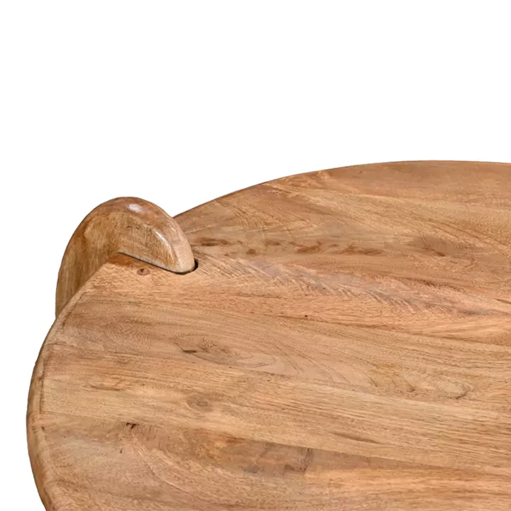 Coffee table Earten pakoworld solid acacia wood in natural color D80x40cm