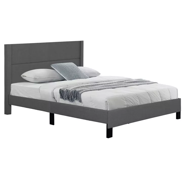 BED TRILLOP HM666.12 GREY FABRIC- 160x200cm. MATTRESS