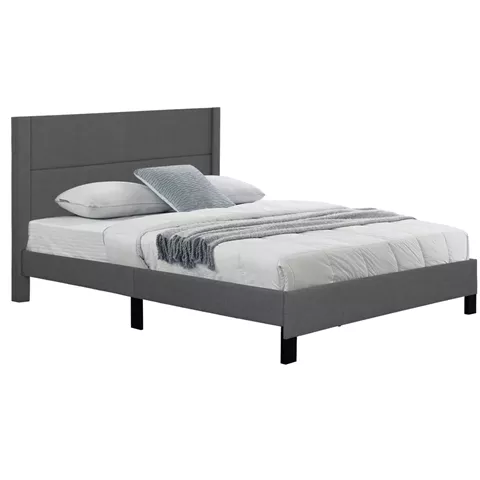 ΚΡΕΒΑΤΙ TRILLOP HM666.12 ΓΚΡΙ ΥΦΑΣΜΑ ΓΙΑ ΣΤΡΩΜΑ 160X200εκ.