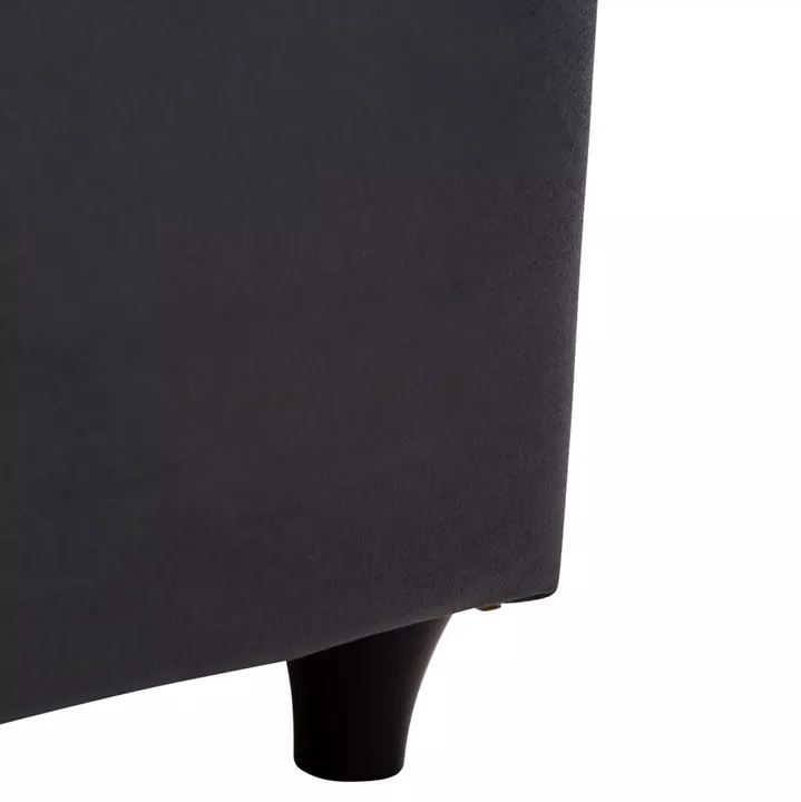 DOUBLE BED IRIDA WITH MATTRESS & STORAGE SPACE HM21166 GREY VELVET--FOR 160x200cm.
