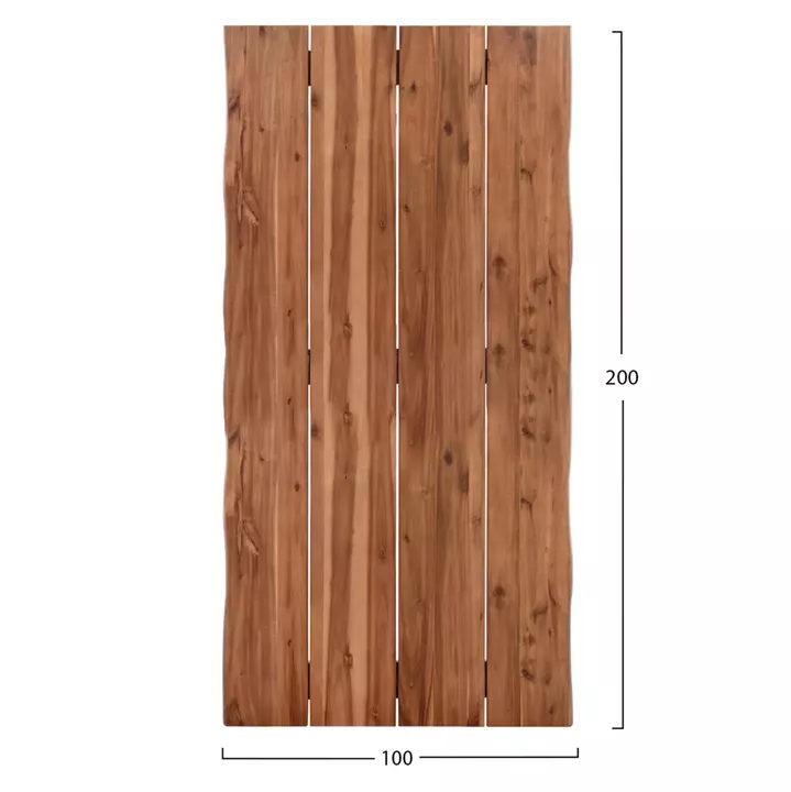 TABLETOP RECTANGULAR HM6303.01 SOLID ACACIA WOOD IN NATURAL COLOR--200x100x3.5 (thickness)cm.