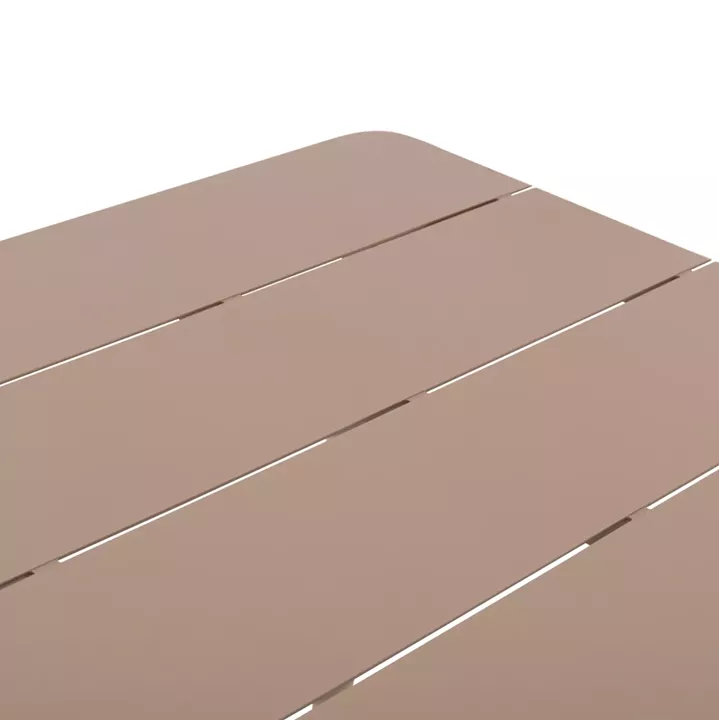 ALUMINUM DINING TABLE RECTANGULAR HIGER HM6291.04 CAPPUCCINO 160x90x78Hcm.