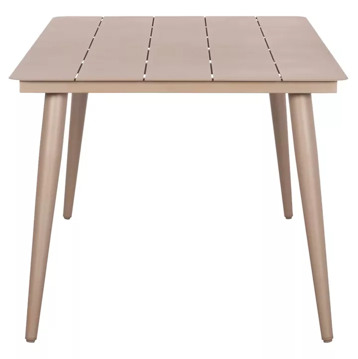 ALUMINUM DINING TABLE RECTANGULAR HIGER HM6291.04 CAPPUCCINO 160x90x78Hcm.