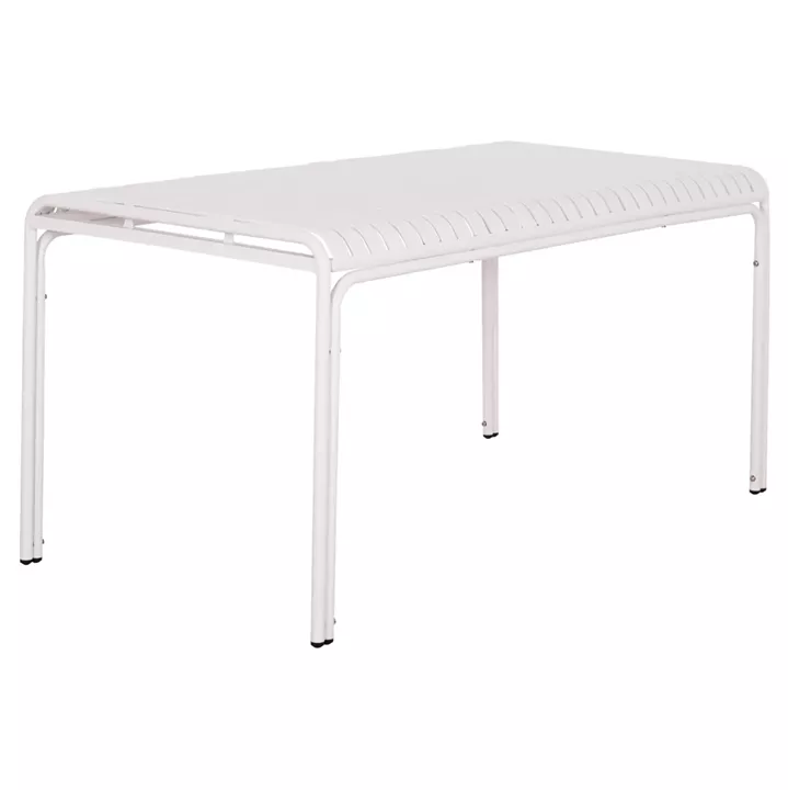 OUTDOOR ALUMINUM TABLE RACHEL HM6339.02 WHITE COLOR 150x80x75Hcm.
