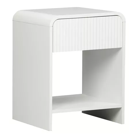Κομοδίνο Zeplen pakoworld MDF σε λευκή απόχρωση 40x40x53εκ