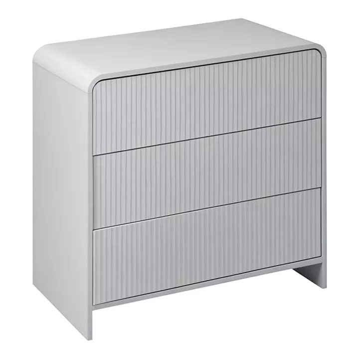 Συρταριέρα Zeplen pakoworld MDF σε λευκή απόχρωση 80x40x75εκ