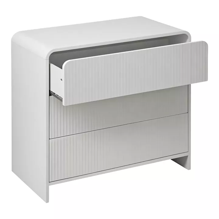Συρταριέρα Zeplen pakoworld MDF σε λευκή απόχρωση 80x40x75εκ