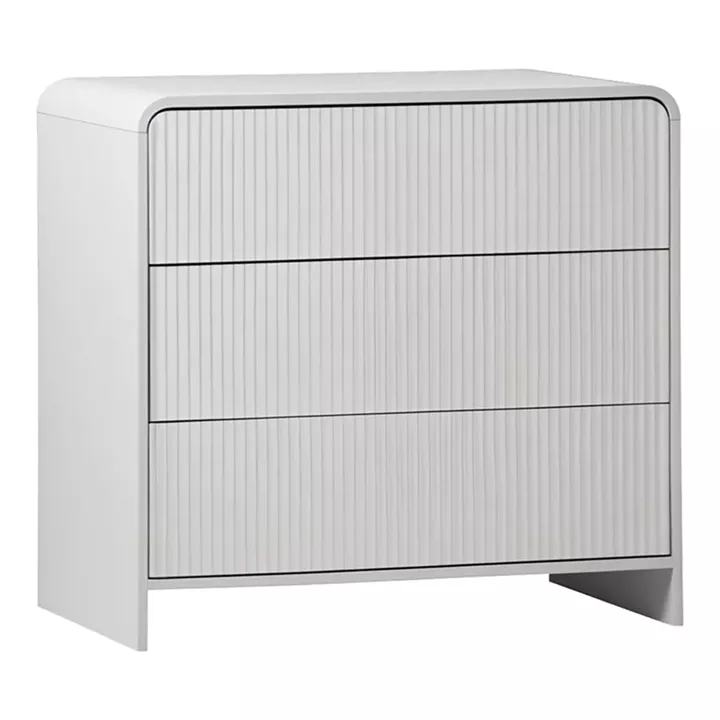 Συρταριέρα Zeplen pakoworld MDF σε λευκή απόχρωση 80x40x75εκ