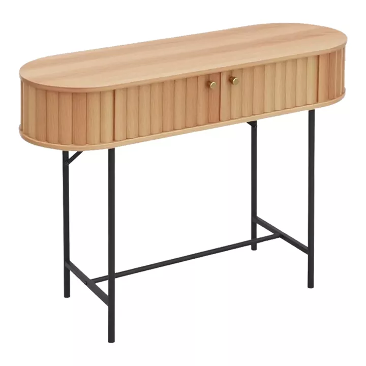 Console Zeplen pakoworld MDF-metal in oak shade 100x35x75cm