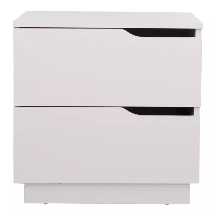 Κομοδίνο Verena I pakoworld σε λευκή απόχρωση 48x40x48εκ