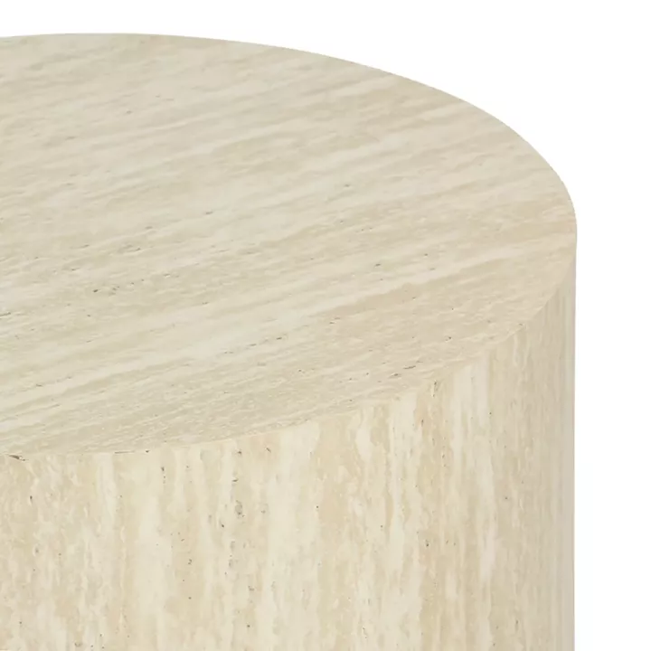 Side tables 2pcs Zonar pakoworld MDF in travertine look