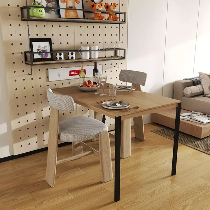 Faragio pakoworld metal table in natural - black shade 120x75x75cm