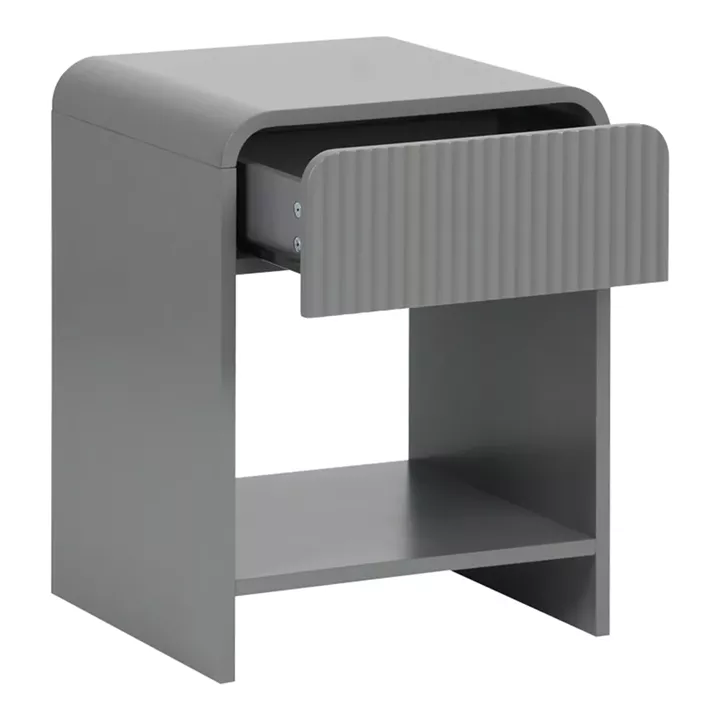 Nightstand Zeplen pakoworld MDF in grey color 40x40x53cm