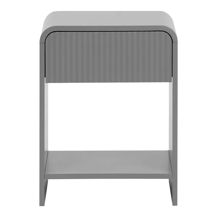 Nightstand Zeplen pakoworld MDF in grey color 40x40x53cm