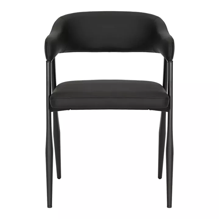 Armchair Sezan pakoworld pu in black color 56x55x78cm