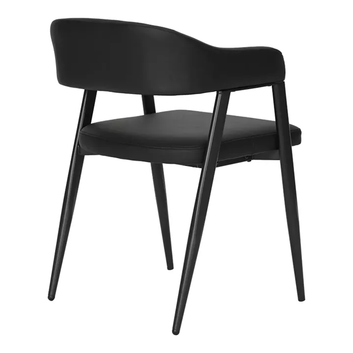 Armchair Sezan pakoworld pu in black color 56x55x78cm
