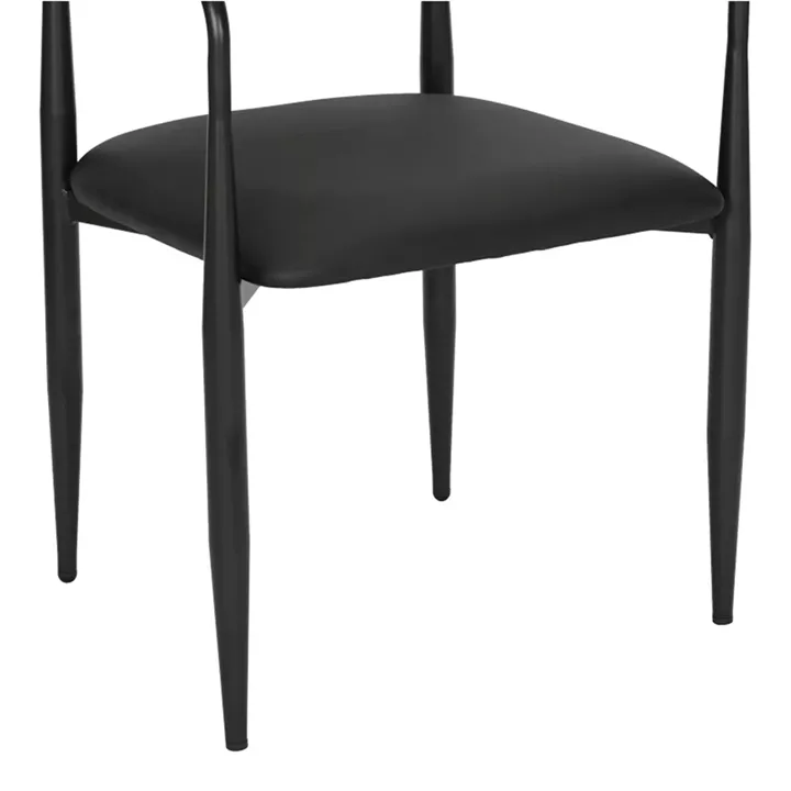 Πολυθρόνα Kalone pakoworld pu σε μαύρη απόχρωση 56x55x78εκ