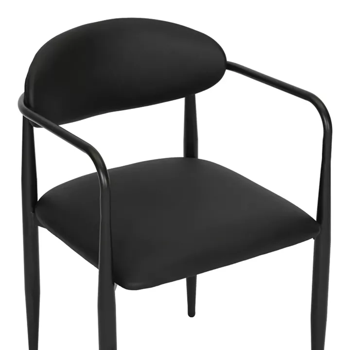Πολυθρόνα Kalone pakoworld pu σε μαύρη απόχρωση 56x55x78εκ