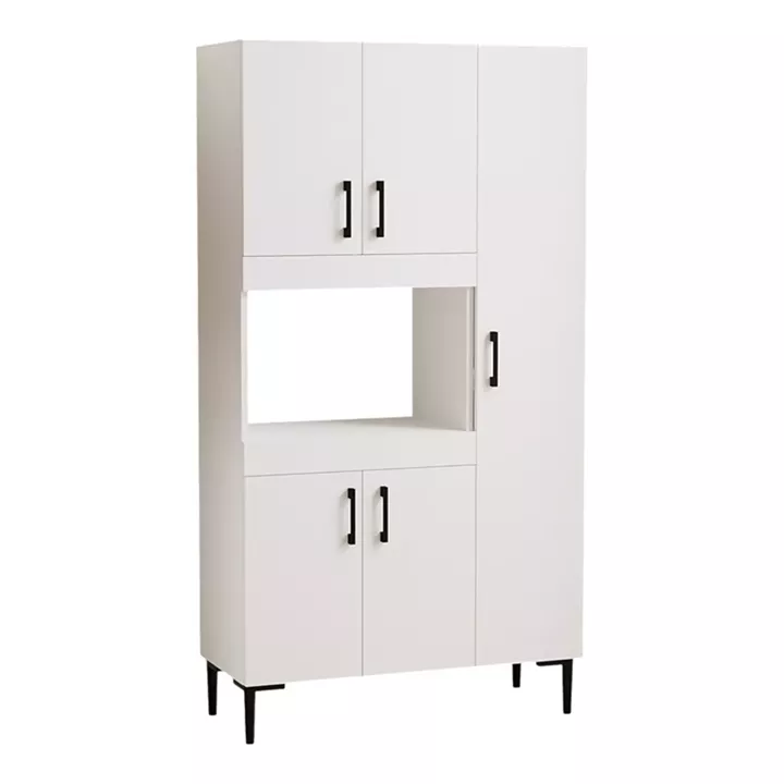 Defne pakoworld kitchen cabinet in white 89x37.5x160cm