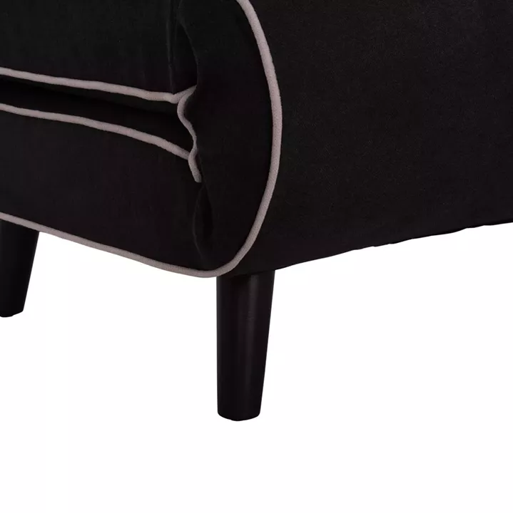 ARMCHAIR-BED BRAXTON HM8425.03 BLACK FABRIC 78x88x78Hcm.