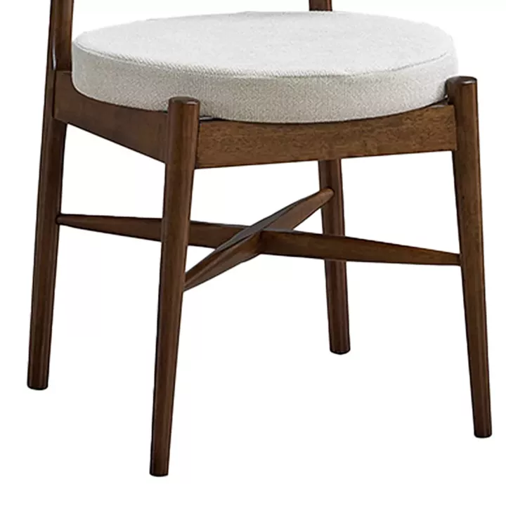 Raudi pakoworld rubberwood chair in walnut-ecru shade 45.5x45.5x81cm