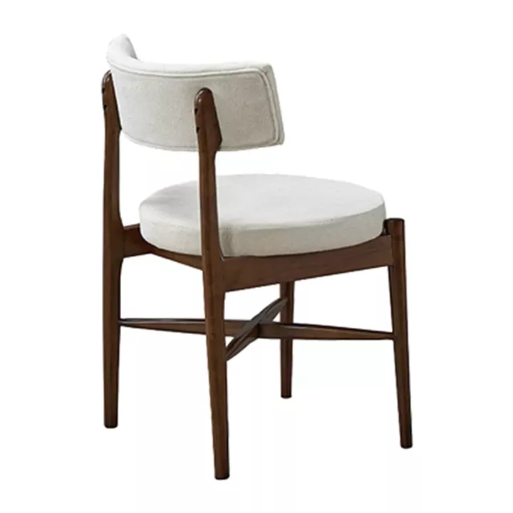 Raudi pakoworld rubberwood chair in walnut-ecru shade 45.5x45.5x81cm