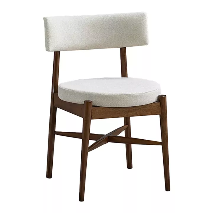 Raudi pakoworld rubberwood chair in walnut-ecru shade 45.5x45.5x81cm
