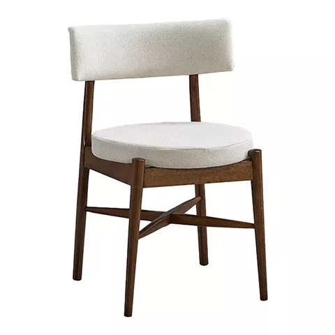 Raudi pakoworld rubberwood chair in walnut-ecru shade 45.5x45.5x81cm