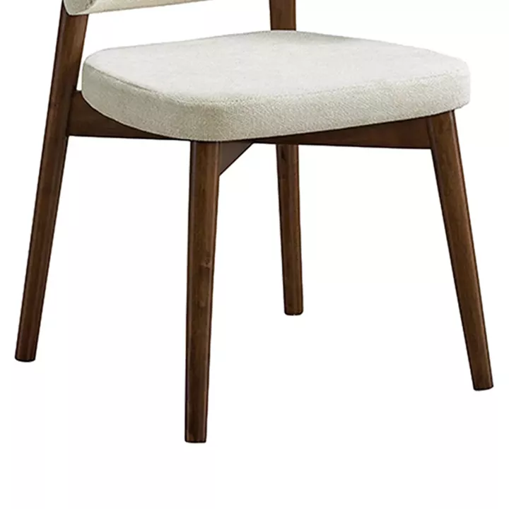 Siena chair pakoworld rubberwood in walnut-ecru shade 48x50x81cm