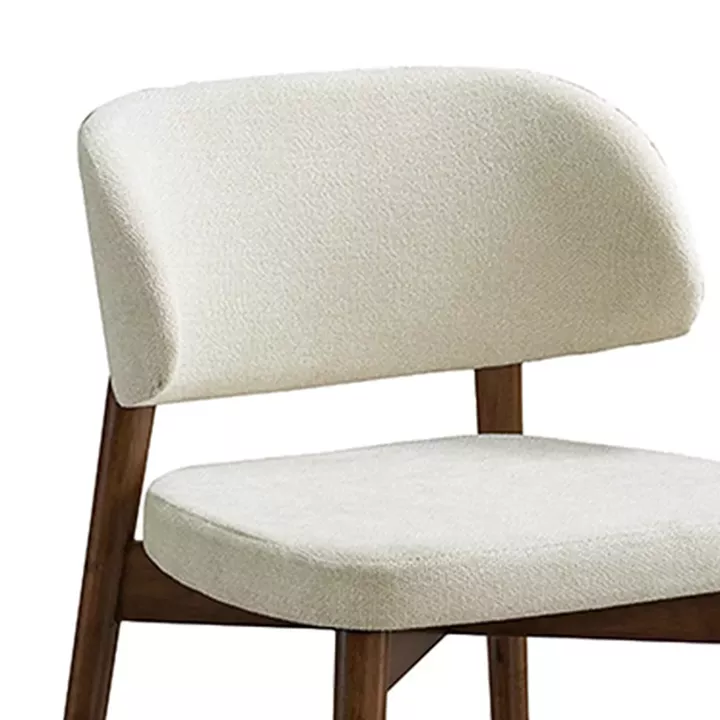 Siena chair pakoworld rubberwood in walnut-ecru shade 48x50x81cm