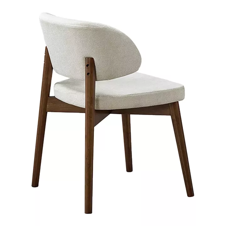 Siena chair pakoworld rubberwood in walnut-ecru shade 48x50x81cm