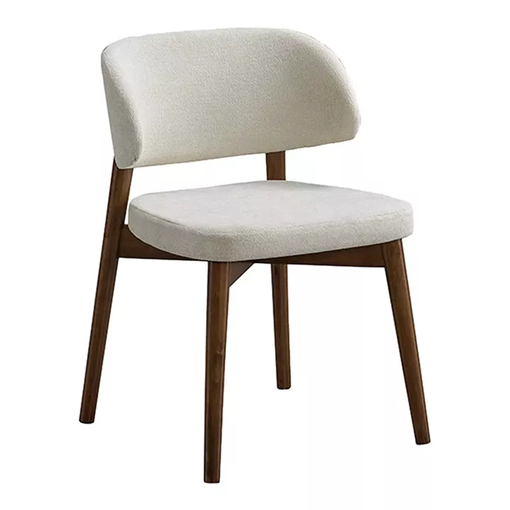 Siena chair pakoworld rubberwood in walnut-ecru shade 48x50x81cm