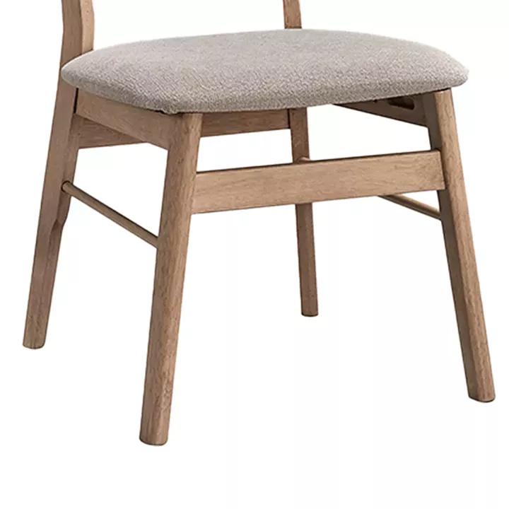 Cairo pakoworld rubberwood chair in natural-ecru shade 47x47x76cm
