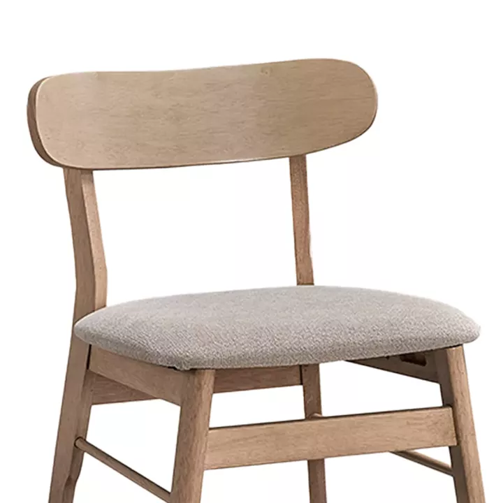 Cairo pakoworld rubberwood chair in natural-ecru shade 47x47x76cm