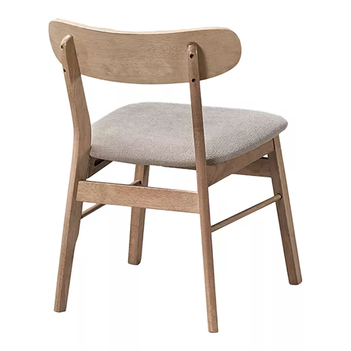 Cairo pakoworld rubberwood chair in natural-ecru shade 47x47x76cm