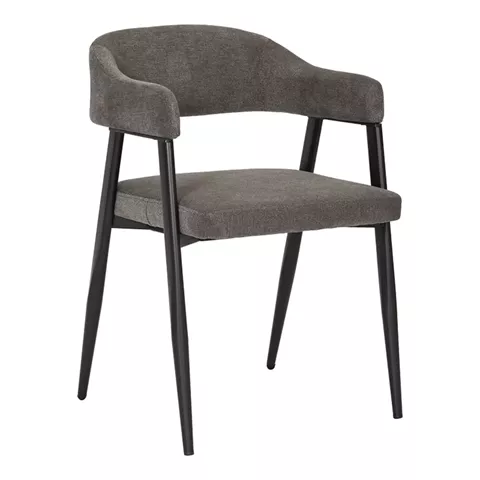 Πολυθρόνα Sezan pakoworld ύφασμα σε ανθρακί απόχρωση 56x55x78εκ