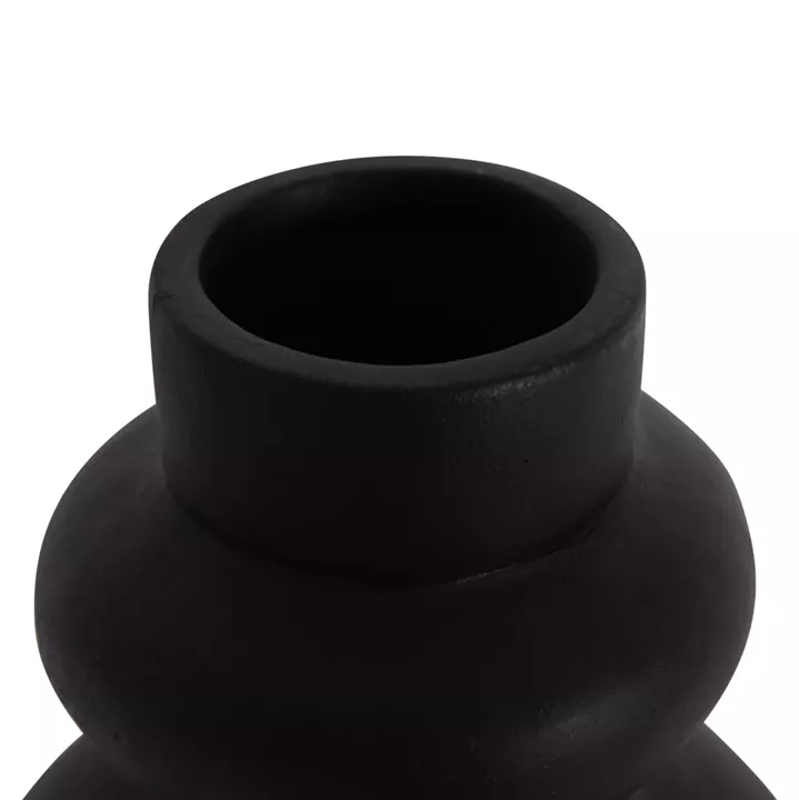 TABLE DECORATIVE VASE LEMA HM4664.01M TERRACOTA IN BLACK--Φ22x29Hcm.