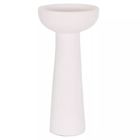 TABLE DECORATIVE VASE LEKKAN HM4664.02L TERRACOTA IN WHITE--Φ18x38Hcm.