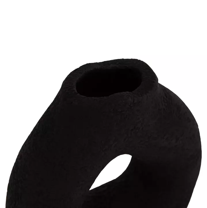 TABLE DECORATIVE VASE DECANT HM4667.01S TERRACOTA IN BLACK--17.5x6.5x17Hcm.
