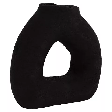 TABLE DECORATIVE VASE DECANT HM4667.01S TERRACOTA IN BLACK--17.5x6.5x17Hcm.