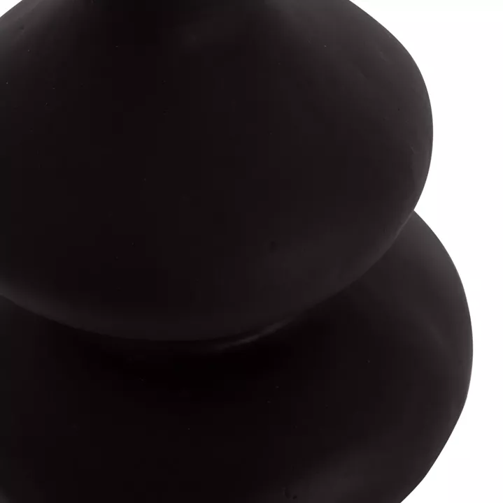 TABLE DECORATIVE VASE CHELIN HM4670S TERRACOTA IN BLACK--Φ20x25Hcm.