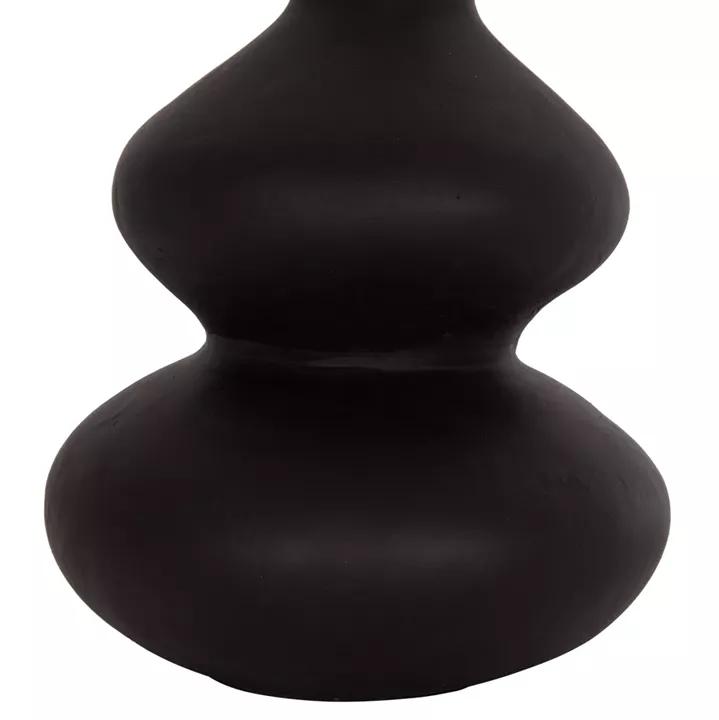 TABLE DECORATIVE VASE CHELIN HM4670S TERRACOTA IN BLACK--Φ20x25Hcm.