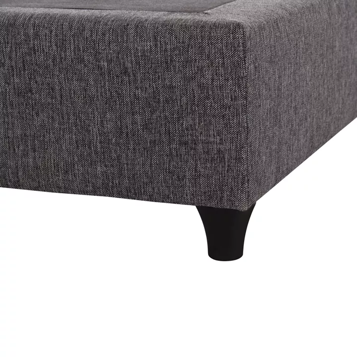 SUBSTRATE BED SIGGY HM722.10 NO STORAGE SPACE--GREY FABRIC--FOR MATTRESS 90x200cm.