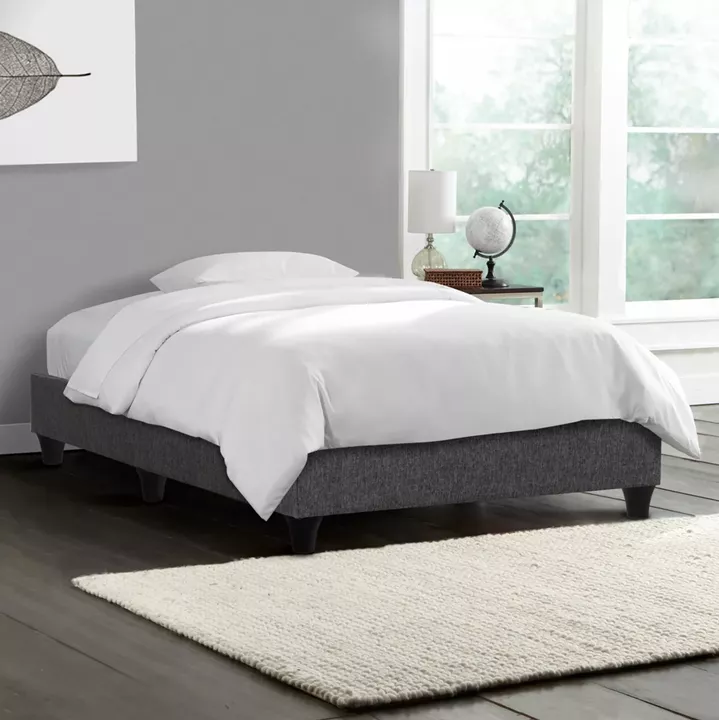 SUBSTRATE BED SIGGY HM722.10 NO STORAGE SPACE--GREY FABRIC--FOR MATTRESS 90x200cm.